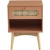 BAÏTA Comodino SIXTINE Terracotta e cannage rattan