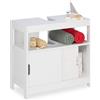 Relaxdays Mobile Sottolavabo per Bagno, HxLxP: 60,5x60x30cm, 2 Scomparti con Ant