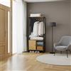 DecHome Mobile Ingresso Appendiabiti con Scarpiera in Acciaio Legno 80x40x180cm DecHome