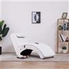 VidaXL Sdraio con Cuscino Grigia in Similpelle Chaise Longue Lettino Arredo vidaXL