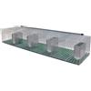 M. G. Gabbie Gabbia Conigli Fattrici 4 Fori cm 200x50xH 34 Mg Gabbie I72