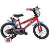 BricoShop24 Bicicletta per Bambini Spiderman Marvel 14" Rosso Rotelle Removibili