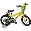 BricoShop24 Bicicletta per Bambini 14" Transformers Giallo con Rotelle Borraccia