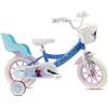 BricoShop24 Bicicletta per Bambini 12" Frozen Disney Azzurro Cestino Portabambola