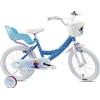 BricoShop24 Bicicletta per Bambini 16" Frozen Disney Azzurro Cestino Portabambola