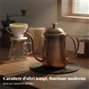 Bricco per Caffè con Beccuccio Sottile Finitura Bronzo Antico per Bar, Baristi