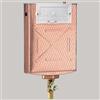 Pucci CASSETTA INCASSO RAME WC SINGOLO PULSANTE 10 LT PLACCA DI COPERTURA BIANCA ...