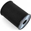 AiQInu Paracord 4mm, 30m Paracord 550 Nylon Corde Paracadutismo 9 Fili Rope, Corda Nylon 250kg Portata, Cordino Resistente per Escursionismo, Campeggio e Fai da Te, Nero