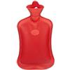 Relaxdays Borsa dell'Acqua Calda, Durevole, Scaldaletto Resistente, Contenitore da 2 L, Gomma Naturale Inodore, Rossa