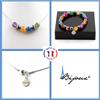 A Bijoux Pietre E Minerali. Set Bracciale Collana Perle Agata Striata Multicolore +