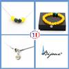 A Bijoux Pietre E Minerali. Set Bracciale Collana Perle Agata Gialla + MALACHITE