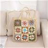 Borsa Paglia Intrecciata Beige Tote Crochet Granny Tracolla Estate BS9901