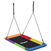 Relaxdays Altalena a nido quadrata, per bambini e adulti, 150 kg, multiposto outdoor, BT: 150x80 cm, multicolore