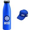 Inter I M New Logo Bottle, Borraccia Unisex Adulto, Blue, 500 ml & Cappellino da Baseball con Visiera Nuovo Logo, Football cap Unisex-Adulto, Blu, Taglia Unica