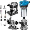 Frantools VEVOR Rifilatore Elettrico 710W Fresatrice Compatta Rifilatore per Legno 10000-30000RPM Rifilatrice per Legno Multifunzione con Base Affondamento e Base Inclinata