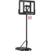 HOMCOM Canestro Basket Altezza Regolabile 160-305cm Base con Ruote