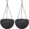 Keter Vaso da appendere Keter Sphere Planter colore antracite 2 pezzi
