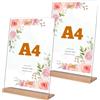 2 Pezzi Espositore A4, Espositori Acrilico Trasparente Porta Menu Da Tavolo Supp