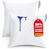 Utopia Bedding Copricuscini Impermeabili 50x50 cm (Set di 2) con Cerniera, Feder