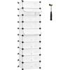 SONGMICS Scarpiera a 10 Scomparti, Scaffale Componibile in Plastica, Armadietto