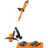 Lawnmaster Decespugliatore Tagliabordi a Batteria 24V 2,0Ah stelo in Alluminio regolabile