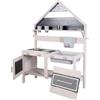 roba Cucina Giocattolo da Esterno - Giardino Terrazza Aria Aperta - con Accessori - Legno Certificato FSC - Robusta e Resistente alle Intemperie - a Forma di Casetta - dai 18 Mesi - Grigio