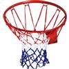 HOMCOM Canestro Basket in Ferro e Rete in Nylon per Esterno e Interno, Φ46cm