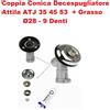 Coppia Conica Decespugliatore Ø28 - 9T Attila ATJ 35 45 53 KAWASAKI HONDA Asta