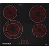 PremierTech® PremierTech Piano Cottura Incasso Vetroceramica Nero, 4 Zone 60cm, PT-PC4C