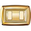 ELETTROCANALI Tondo Placca Magic Plast 2P Oro Elettrocanali 10 Pezzi