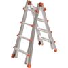 Marchetti SCALA TELESCOPICA IN ALLUMINIO SQUADRA PIU' Gradini NÂ°4+4 H max cm...