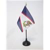 AZ FLAG BANDIERA DA TAVOLO SAMOA AMERICANE 15x10cm punta dorata - PICCOLA BANDIERINA SAM
