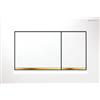 GEBERIT Placca di Comando Sigma 30 Doppio Tasto Bianco Oro Bianco Geberit