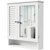 GALILEO Mobile a specchio da bagno in legno mdf laccato 60x15x h. 68 cm, Sìordine