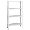 PROMETAL Scaffale in Kit 4 Ripiani Bianco 4 Ripiani 80 CMX30X151H. Prometal