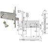 CISA Serratura Triplice da Infilare per Fasce Doppia Mappa 78 mm H 57357 90 mm