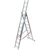 Facal SCALA PARALLELA 3 RAMPE STILO FACAL - ALLUMINIO EN 131 H.CM 247/594 PIOLI 3X 9