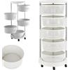 BAKAJI Carrello da Cucina portafrutta con cestelli apribili, Carrellino Portaogg