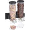 Relaxdays Dispenser Cereali Doppio, Montaggio a Parete, Distributore per Corn Fl