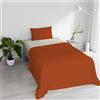 Italian Bed Linen Completo Letto 100% Cotone Natural Color, Singolo, Terra/Panna