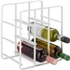 Relaxdays Cantinetta per 9 Bottiglie, Scaffale Portabottiglie in Ferro Verniciat