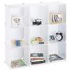Relaxdays 10021956_49 Scaffale Componibile 9 Scomparti, Divisorio, Plastica, Ape