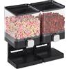 Relaxdays Dispenser Cereali Doppio, Distributore per i Corn Flakes, i Cioccolati