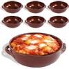 CECARO GROUP SET 6 TEGAMINI TERRACOTTA GNOCCHI PASTA FORNO FORNELLO SCALDASUGO cm 14
