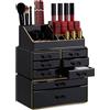 Relaxdays Organizer Make-Up con Cassetti, Porta-Trucchi e Accessori, Acrilico, N