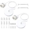 Does not apply 2 Pezzi Portalampada E27 Bianco, Cavo Lampada Da 100 Cm, Compatibile Rosone Lamp