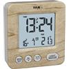 TFA Dostmann Sveglia digitale radio-controllata con effetto legno, 60.2567, orol