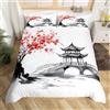 Homemissing Giapponese Ukiyo - E Set Biancheria da Letto Sakura Foglie d'Acero C
