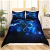 Loussiesd Set di biancheria da letto con motivo a cielo stellato, per bambini, 1