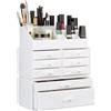 Relaxdays Organizer Make-Up con Cassetti, Porta-Trucchi e Accessori, Acrilico, B